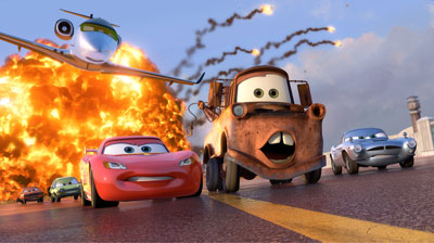 A shot from Cars 2
